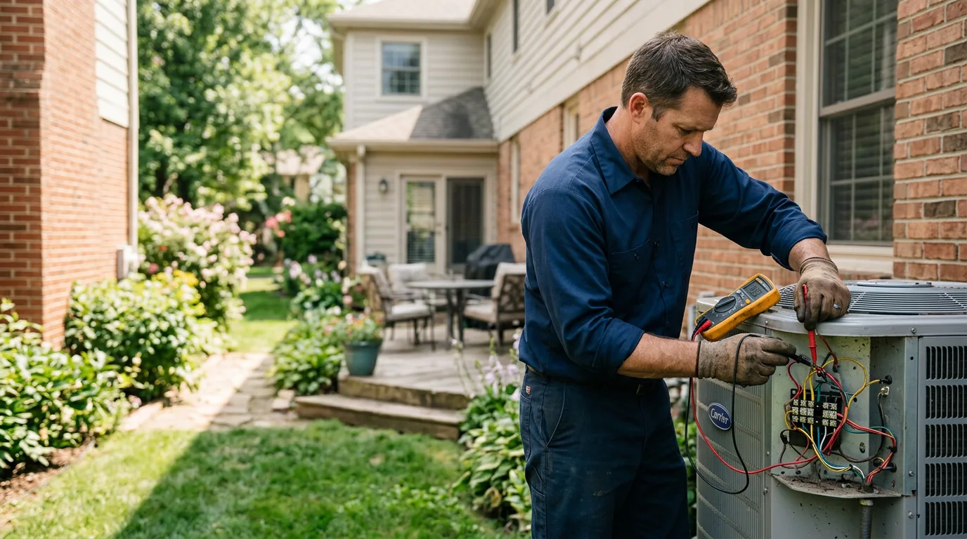 HVAC technician working near West Manchester, OH